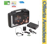 Radiomicrofono Ad Archetto HF Plug&Play con Trasmettitore Tascabile