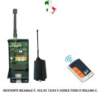 RADIORICEVENTE 433,92 MHz BICANALE 12/24 V. AUTOMATISMI ALLARME RADIOCOMANDO R.C