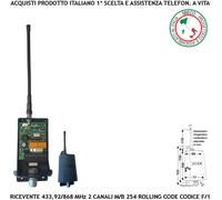 Radioricevente Bicanale 433.92 MHz 12/24 V Allarme Automatismi Cod. Fisso R Code