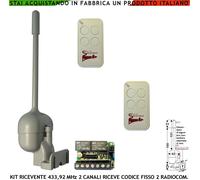 Radioricevente Fr. 433,92 MHz 2 Relè 2 Radiocomand 4 Canali 12/24 V Rolling Code
