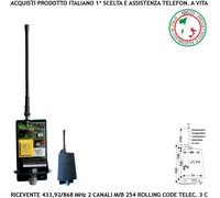 Radioricevente Freq. 433,92 MHz Bicanale 230 V Universale Automatismi Apriporta