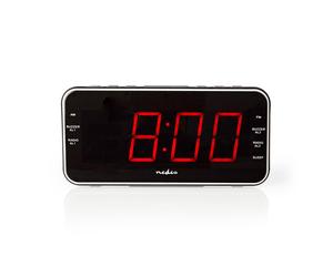 RADIOSVEGLIA DIGITALE AM/FM SNOOZE DISPLAY A LED 1,8" SVEGLIA COLORE NERO NEDIS