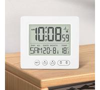 Radiosveglia digitale, radiosveglia digitale con termometro, sveglia digitale con due sveglie, luminosa, data, settimana, temperatura, funzione snooze, sveglia digitale, orologio radio, senza batteria