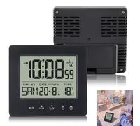 Radiosveglia digitale, radiosveglia digitale con termometro, sveglia digitale con due sveglie, luminosa, data, settimana, temperatura, funzione snooze, sveglia digitale, orologio radio, senza batteria