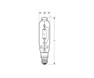 RADIUM Lampada ad alogenuro metallico E40 2050W HRI-T D/I trasparente Radium