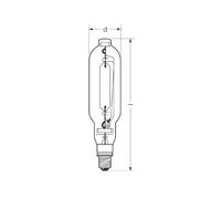 RADIUM Lampada ad alogenuro metallico E40 2050W HRI-T D trasparente Radium