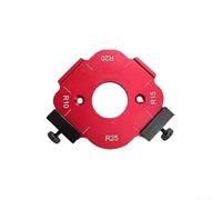 Radius Jig Router per lavorazione del legno, guida 4 in 1 per raggio d'angolo con dimensioni R10-R25 e R30-R50, materiale in lega, spessore 5 mm, falegnameria fai da te riutilizzabile (10-25R)