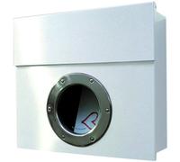 Radius - Letterman I - Cassetta delle lettere con oblò - Cassetta postale - Acciaio inossidabile verniciato a polvere - bianco - 40 x 34 x 11,5 cm
