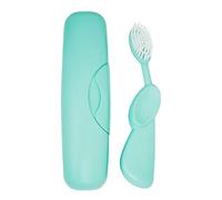 RADIUS Spazzolino da denti originale grande, senza BPA, ADA accettato, mano sinistra, pennello menta con custodia menta