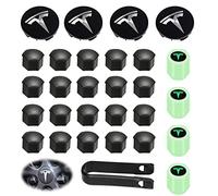 Radkappen-Set, Radkappen-Kit Center, Radkappen-Set Radmuttern Mutter-Abdeckung mit Logo Emblem Änderung Nabenabdeckung Abdeckkappen Nabendeckel für Model Y Model 3 Model X Model S