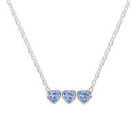 RADLEY Collana placcata in argento Sterling con ciondolo a forma di cuore triplo