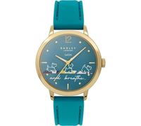 Radley Donna Yoga Cane Verde Silicone Cinturino Orologio Impermeabile RY21610