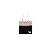 RADLEY London Bishops Lane - Borsa per la spesa pieghevole da donna, in tessuto riciclato, colore: nero e crema