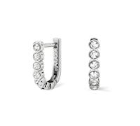 Radley Orecchini a cerchio da donna, placcati in argento, con pietre incastonate, in argento Sterling
