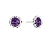Radley Orecchini da donna placcati in argento con quarzo viola semi prezioso, placcati argento, quarzo