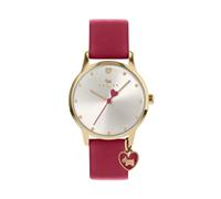 RADLEY RY2920A - Orologio da donna con quadrante a forma di cuore, cinturino in pelle color porpora, Mirtillo rosso
