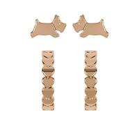 Radley RYJ1214S - Orecchini da donna placcati in oro rosa 18 kt, motivo: cane saltante