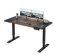 Radlove Desk, scrivania elettrica regolabile in altezza, con 4 controlli di memoria e tecnologia anticollisione (60 x 140 cm, Nero + Marrone)