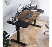 Radlove Desk, scrivania elettrica regolabile in altezza, con 4 controlli di memoria e tecnologia anticollisione (76 x 160 cm, Nero + Marrone)