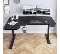 Radlove Desk, scrivania elettrica regolabile in altezza, con 4 controlli di memoria e tecnologia anticollisione (78 x 150 cm, Black)