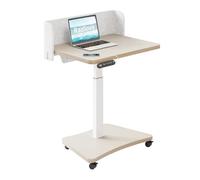 Radlove Scrivania elettrica regolabile in altezza con display USB-C e LED, 80 × 60 cm con ruote, tavolo portatile regolabile in altezza, kaki