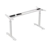 Radlove Supporto per Scrivania a Doppio Motore Regolabile in Altezza, Supporto da Tavolo Regolabile, Gambe per Scrivania da 120 a 178 cm con 4 Controlli di Memoria (Bianco + Gambe Cilindriche)