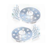 Radnaben Distanziatore Compatibile con A4 A8 per Quattro 2 pezzi 5x100 5x112 CB 57,1 mm 14 x 1,5 distanziali ruota centrali guarnizioni mozzo ruota allargate modificate(Silver,15mm)
