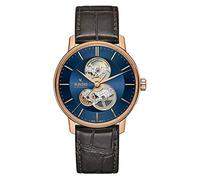 Rado Men's Coupole 41mm Brown Leather Band Steel Case Sapphire Crystal Automatic Blue Dial Watch R22895215