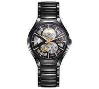 Rado Men's True Open Heart 40mm Black Ceramic Band & Case Automatic Skeleton Dial Analog Watch R27100162