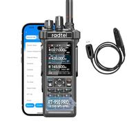 Radtel RT-950 PRO Radio amatoriale, GPS/APRS, walkie-talkie da 10 W, radio portatile a lungo raggio, ricevitore AM/FM/CB/SW/MW/LW, programmazione tramite app Bluetooth, NOAA, analizzatore di spettro