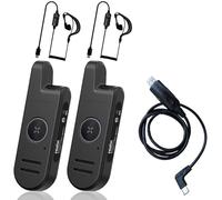 Radtel RT13 Super Mini Walkie Talkie, ricaricabile, con funzione VOX vivavoce e PMR, radio ricetrasmittente professionale per ristoranti, parrucchieri e hotel (confezione da 2 + auricolari + cavo di p