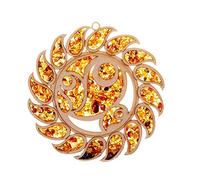 Raduly Cattura Sole Suncatcher Ambra in Betulla Sole Immagine della Finestra Decorazione per la Finestra, Ø 10