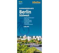 Radwanderkarte Berlin Südwest RW-B03: Berlin-Zehlendorf - Jüterbog - Luckenwalde - Ludwigsfelde - Potsdam - Treuenbrietzen, 1:60.000, wetterfest/reißfest, GPS-tauglich mit UTM-Netz