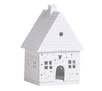 Räder Gingerbread Light House piccola, 9 x 8,5 x 14 cm Bianco