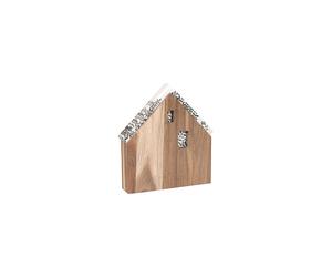 RAEDER Portatovaglioli a forma di casa in legno grande 22x21,5 cm marrone