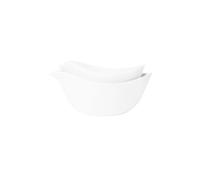 RAEDER Set di 2 ciotole 21x12x7cm SCHALENTIERE Bianco bianco