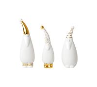 RAEDER Set di 3 statuette di Babbo Natale bianche bianco