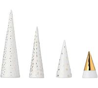 Räder Set di 4 Piccoli Alberi Invernali Dorati