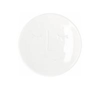 Räder Topper per vino "buongustaia" - Inserto in porcellana per bicchieri da vino con rilievo facciale - Porta tartine e copertura in vetro