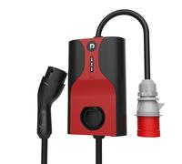 Raedian NORA Ricarica AC - 11kW | 3x16A | Type 2 | - Wallbox trifase (3x16A) / caricabatterie EV portatile | Cavo da 5 m - Rosso