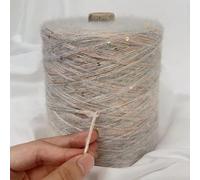 RAEF 500 g/Rotolo Paillettes Sciarpa di Mohair Maglione Morbido Sottile Lana Filato Maglione per Maglieria a Mano Vestiti per Bambini Filo Uncinetto Glitter Filato di Mohair