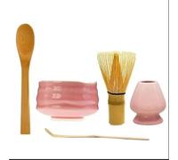 RAEF Ceramica Giapponese Rosa Lucido Matcha Ciotola Macha tè Frusta Chawan Chasen Supporto Scoop Setaccio Tazza Cerimonia Set Regalo Regali di Compleanno
