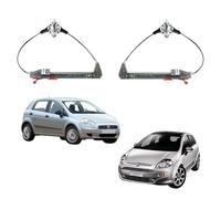RAEM RICAMBI AUTO Alzacristalli Manuale Posteriore Adatto per GRANDE PUNTO 2005-2009 e PUNTO EVO dal 2009 in poi - Meccanismo Alzavetro - Compatibile, Non Originale (Coppia)