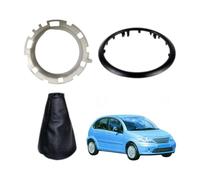 RAEM RICAMBI AUTO Kit Cuffia + Ghiera + Cornice compatibile per C3 1 serie 2003-2009, con Cuffia Leva Cambio, Ghiera, Cornice Esterna Nera, non originale