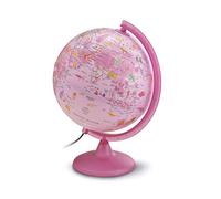 Räthgloben 1917 - Mappamondo Illuminato per Bambini, 25 cm, Colore: Rosa