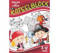 Rätselblock: Knobelspiele für Mädchen und Jungen 8-12 Jahre: Labyrinthe, Fehler finden, Wortsuche, Sudokus.