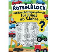 Rätselblock und Beschäftigungsbuch für Jungs ab 5 Jahre. Fördert logisches Denken und Kreativität.