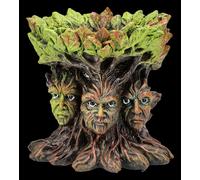 Räucher- E Portacandela - Mistico Albero Con Facce - Sfera Cassiere Fortuna Deco