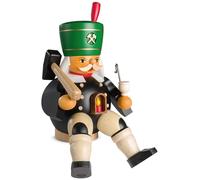 Räuchermann Bergmann Con Martello Seduto BxH 12x20 Cm Figurina Minatore