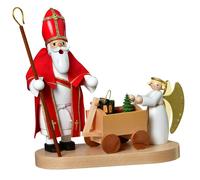Räuchermann Santo St. Nicola Con Bambino BxHxT 23x24x12cm NUOVO Rauchmann